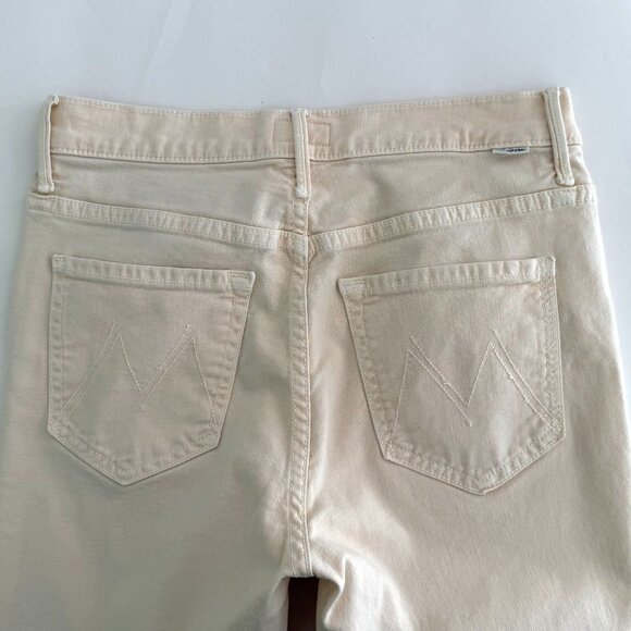 Mother The Insider Crop Step Fray in Chalk It Up Ivory Size 27 - Picture 11 of 13